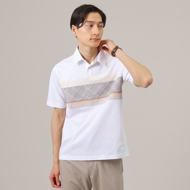 タケオキクチ(TAKEO KIKUCHI)のファブリックパネル切替 ポロシャツ ポロシャツ