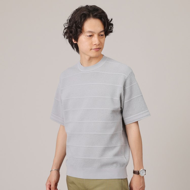 タケオキクチ(TAKEO KIKUCHI)の【イージーケア】スポンディッシュ ニットTシャツ ニット/セーター