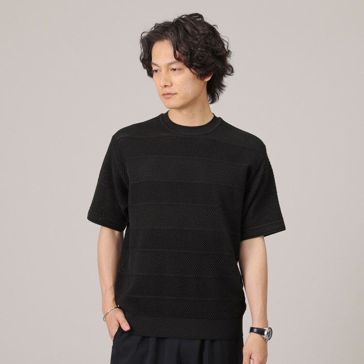 タケオキクチ(TAKEO KIKUCHI)の【イージーケア】スポンディッシュ ニットTシャツ ニット/セーター