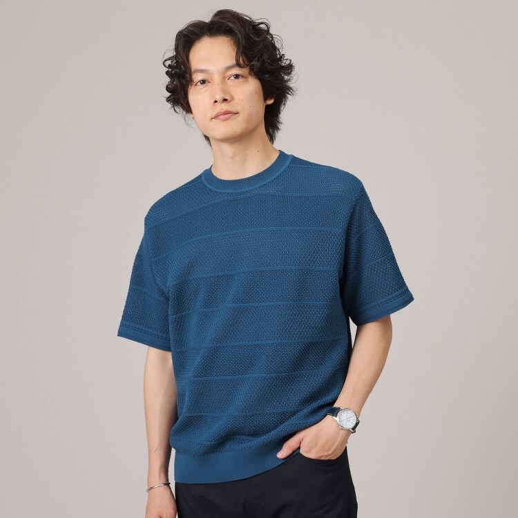タケオキクチ(TAKEO KIKUCHI)の【イージーケア】スポンディッシュ ニットTシャツ