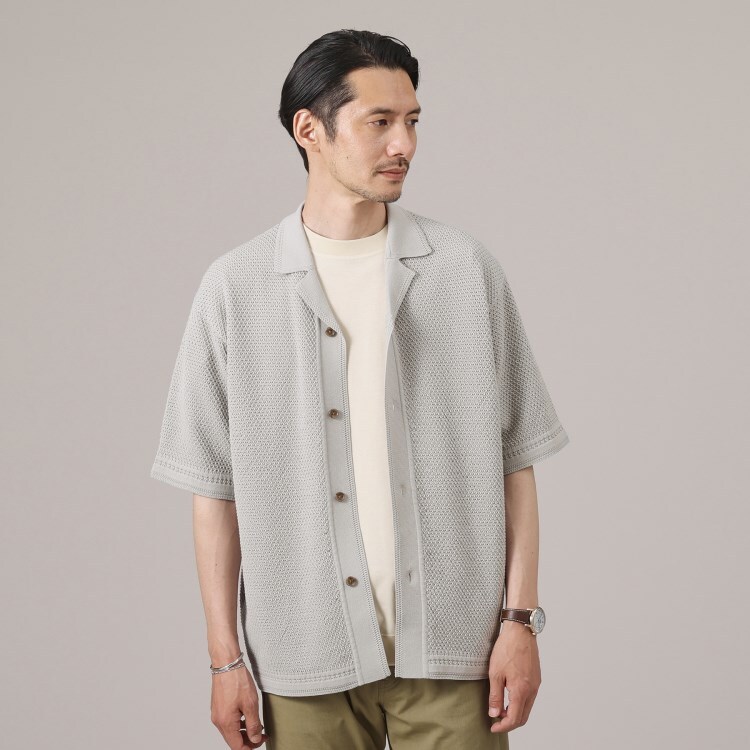 タケオキクチ(TAKEO KIKUCHI)のスポンディッシュ サマーニットシャツ カジュアルシャツ