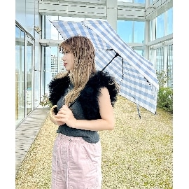 オーバー タッシェ(Ober Tashe)のギンガムチェックトートバッグ折りたたみ傘 雨傘