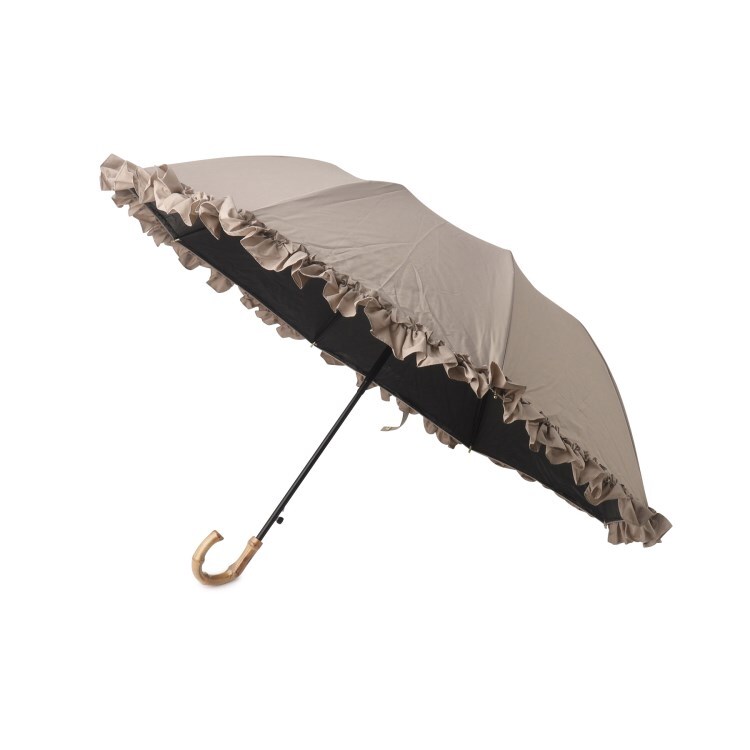 イッツデモ(ITS' DEMO)の【晴雨兼用／日傘／UV対策／折りたたみ傘／ジャンプ式】フリル　50cm遮光傘