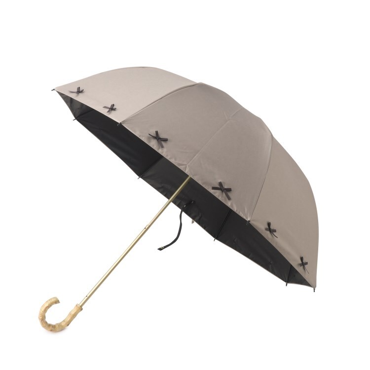 イッツデモ(ITS' DEMO)の【晴雨兼用／日傘／UV対策／折りたたみ傘】リボン50cm遮光 折りたたみ傘