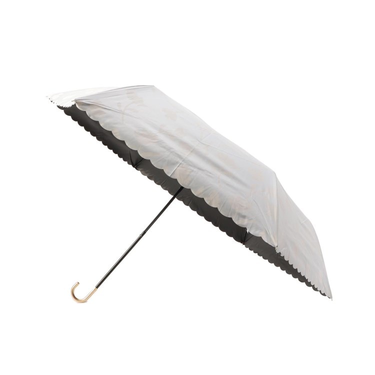 イッツデモ(ITS' DEMO)の【晴雨／折り畳み／大きめ／UV】遮光フラワーシャドウ 折りたたみ傘